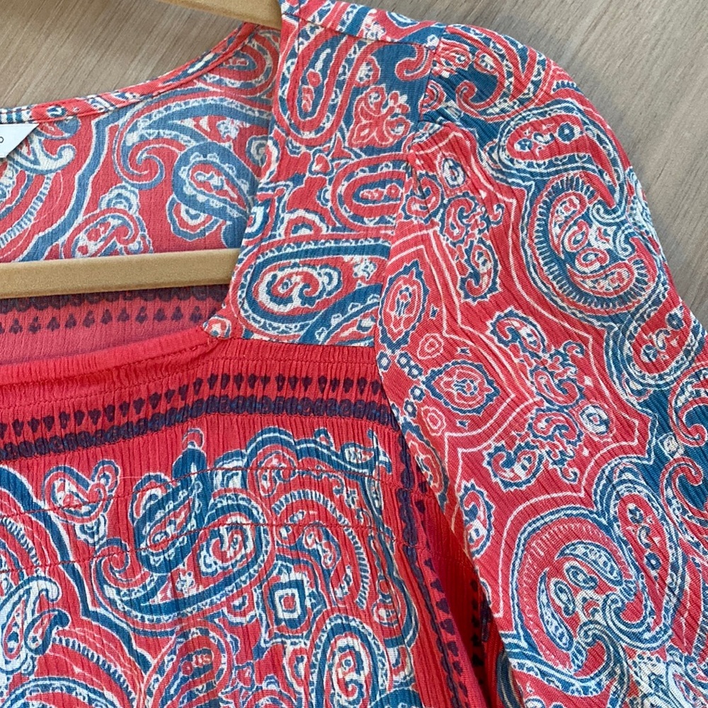 LUCKY BRAND PAISLEY  BOHO TOP~MEDIUM - Picture 3 of 8